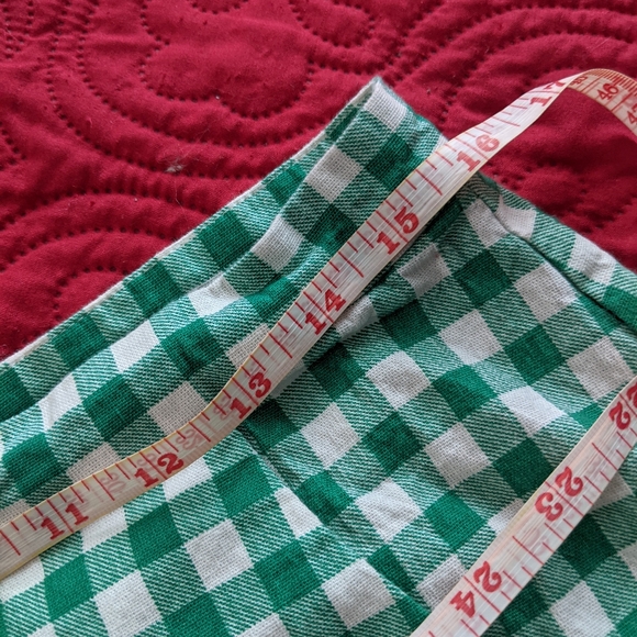 Collectif Green Rylee Gingham Bow Shorts UK 14 - Picture 7 of 7